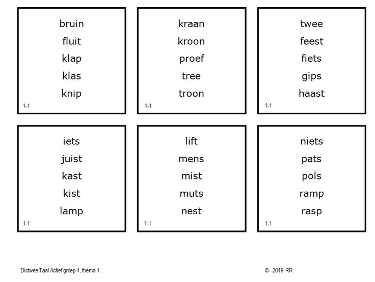Spelling Dictee Groep 4