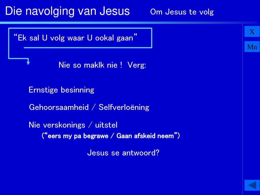 Die Nuwe Testament Openbare optrede. - ppt download - In Navolging Van Of Op
