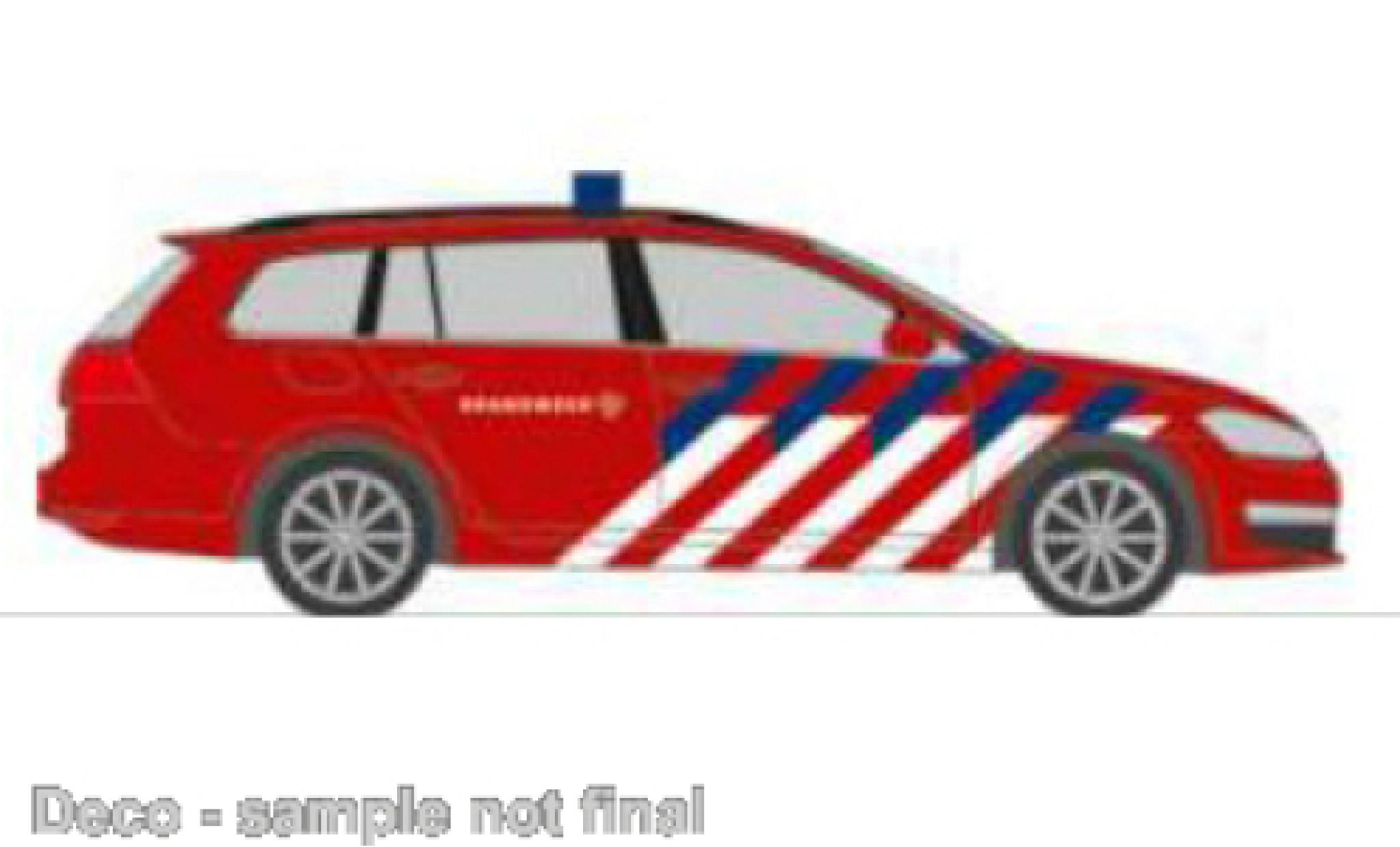 Diecast model cars Volkswagen Golf V 1/24 Welly V black 2004 - Brandweer Camper Van Kees Aantjes