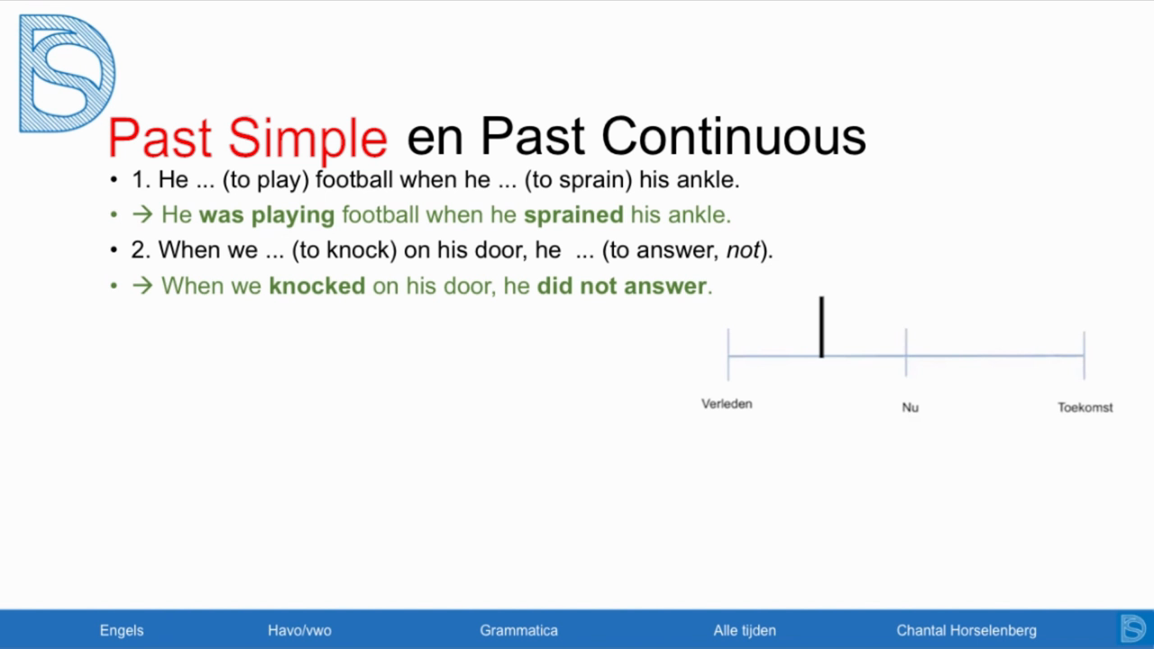 Digistudies - 10. Oefenen met alle tijden (3) past simple/past continuous - Oefenen Past Simple En Past Continuous