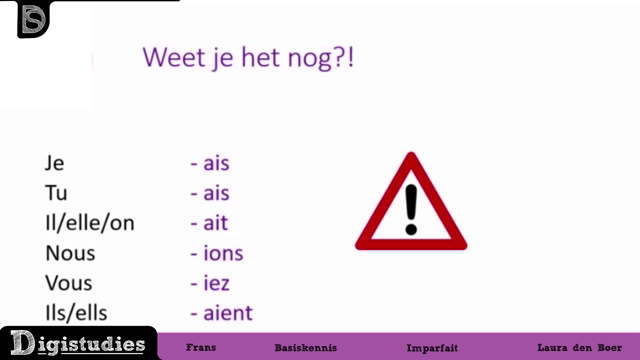 Digistudies - 5. Imparfait - Hoe Heet Je In Het Frans