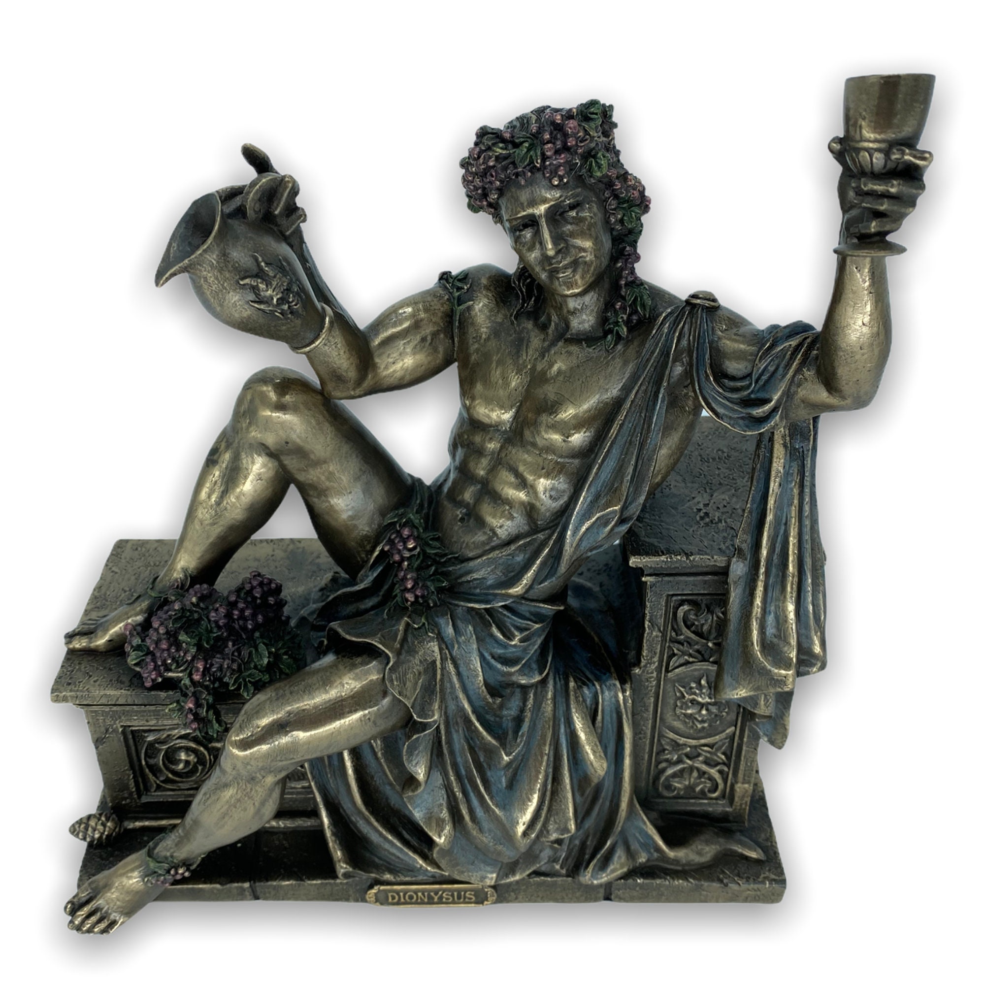 Dionysus Bacchus Sculpture Greek God Of Wine Very Detailed Etsy | Free - Griekse God Van De Wijn