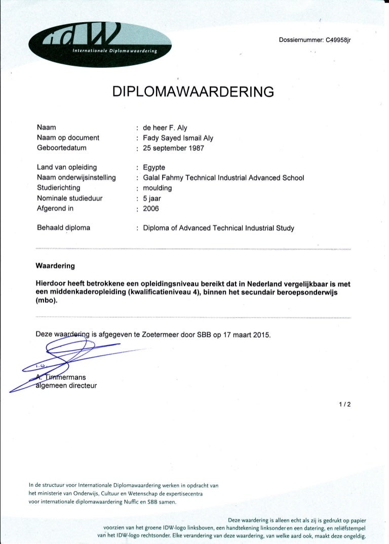 Diploma MBO 4 - Mbo Sociaal Werker Niveau 4