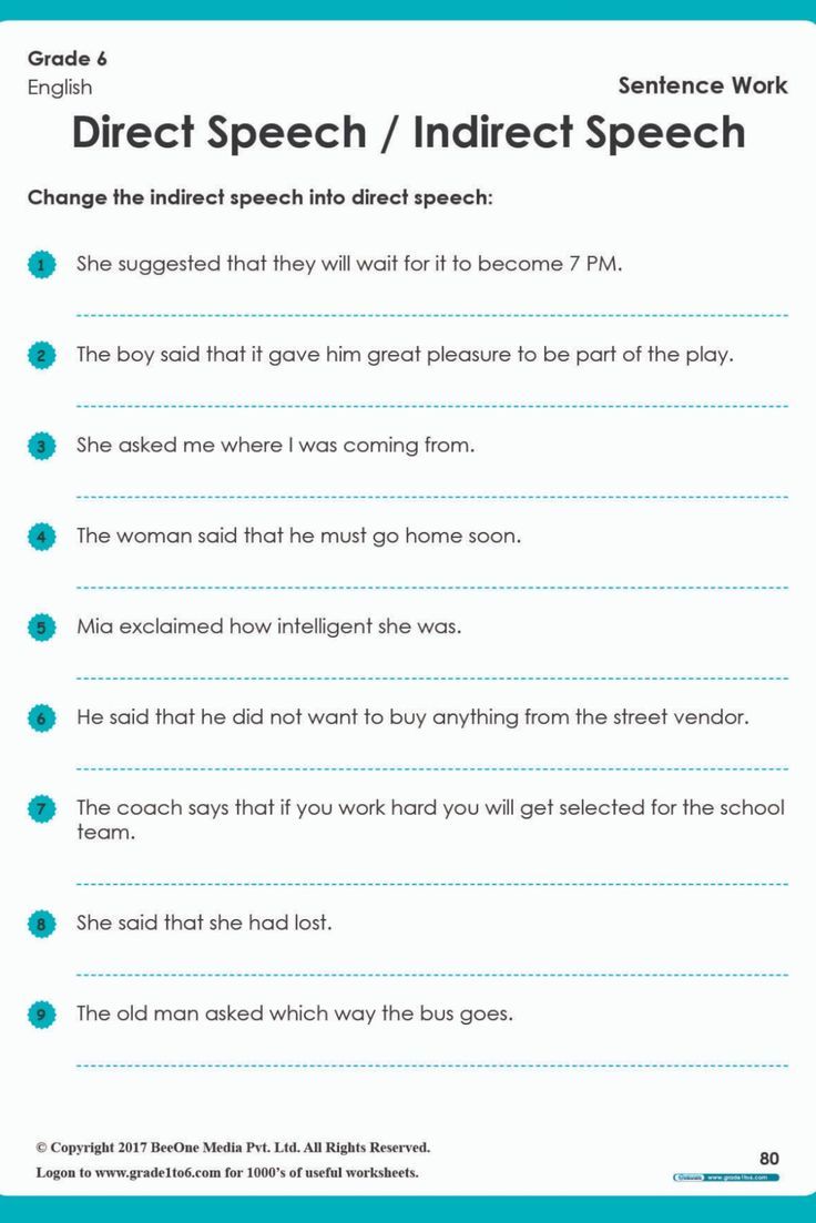 Direct Speech And Indirect Speech