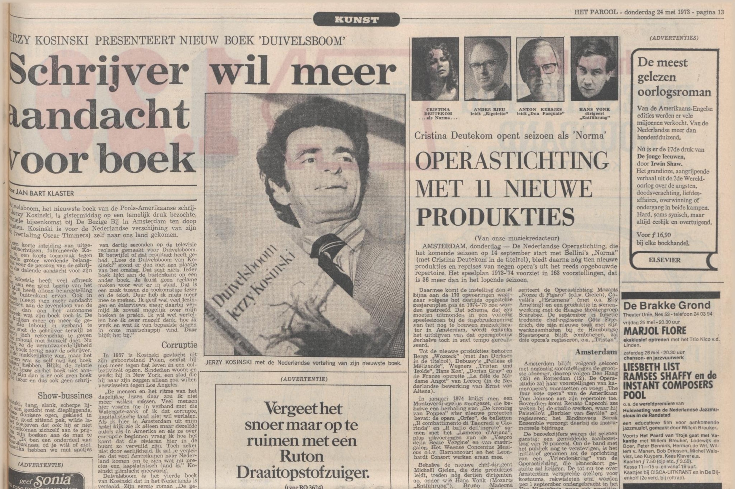 Dit schreef Het Parool in 1973 over het Van Gogh Museum: ‘Moordaanslag - De Kunst Van Intimiteit