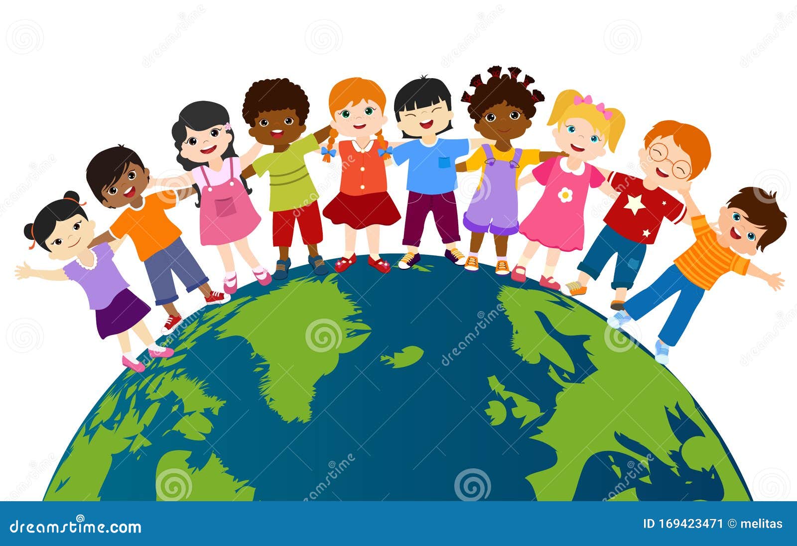 Diversity Children Cute Kawaii Emoji Faces Set Stock Image - Culturele Diversiteit In De Klas