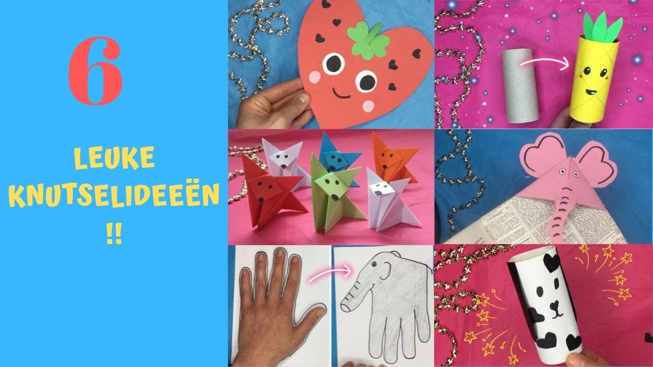DIY 6x LEUKE KNUTSELIDEEËN ☆ Makkelijk knutselen met papier ☆ 5 minuten - Leuke Dingen Om Te Doen Vandaag