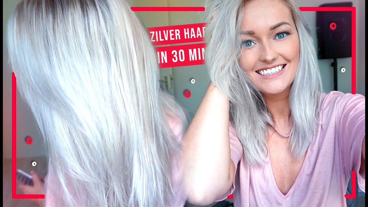 DIY: Haar zilver/grijs verven in 30 min! - YouTube - Hoe Lang Blijft Permanent Zitten