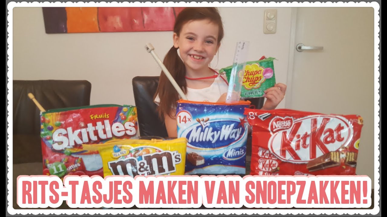DIY - Zelf Snoep Rits-tasjes maken / knutselen van Snoepzakken - Zachte Stukken Snoep Gemaakt Van Suiker En Opgeklopt Eiwit