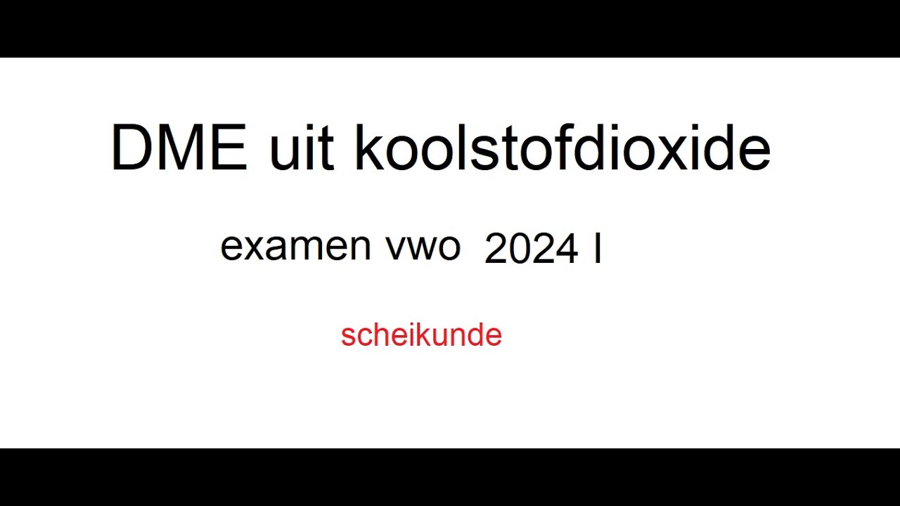 DME uit koolstofdioxide vwo examen 2024 I - YouTube - Wat Adem Je Uit Koolstofdioxide