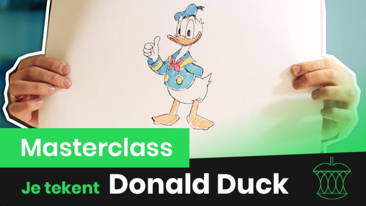 Donald Duck tekenen ️ | Klokhuis Masterclass - YouTube - Donald Duck Tekenen In Kleur