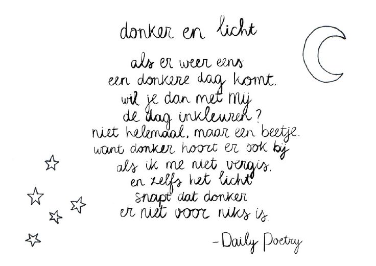 donker en licht - gedichtje - Gedicht Licht En Donker