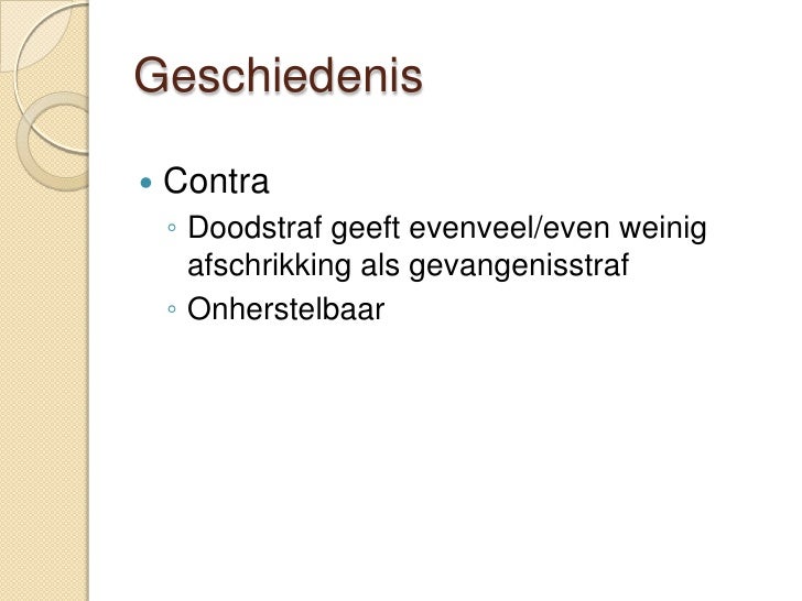 Doodstraf 1 - Doodstraf Argumenten Voor En Tegen