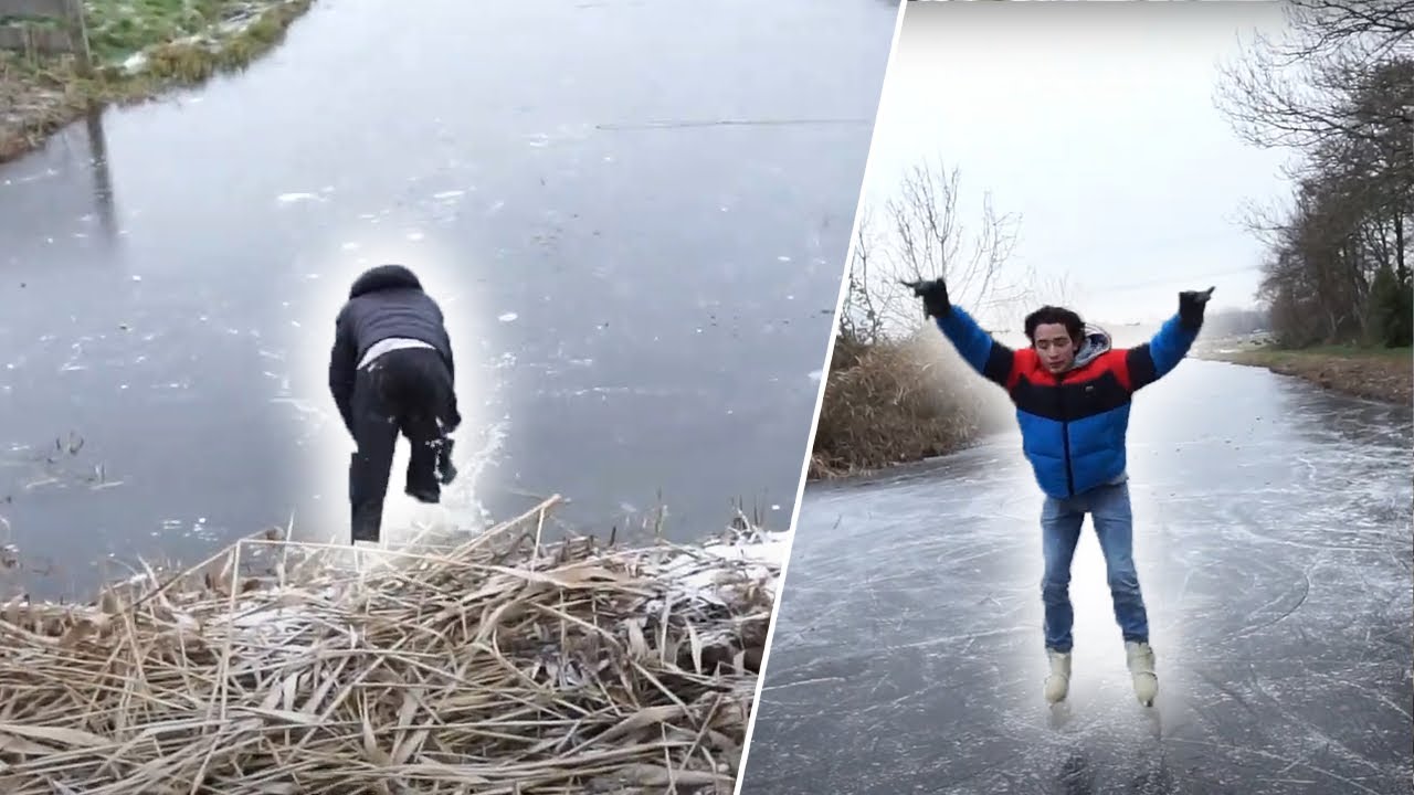 Door Het Ijs Zakken GAAT FOUT - YouTube - Onder Het Ijs Naar Licht Zwemmen