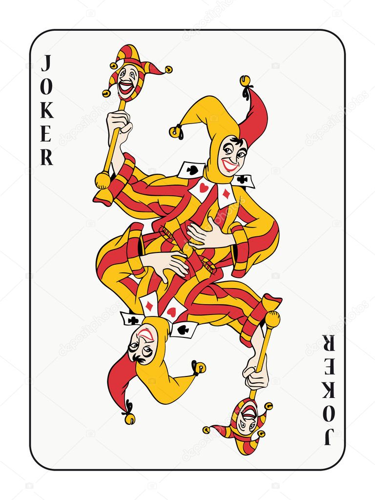 Double Joker — Stock Vector © mannaggia #3903305 - Mag Een 2 Op Een Joker