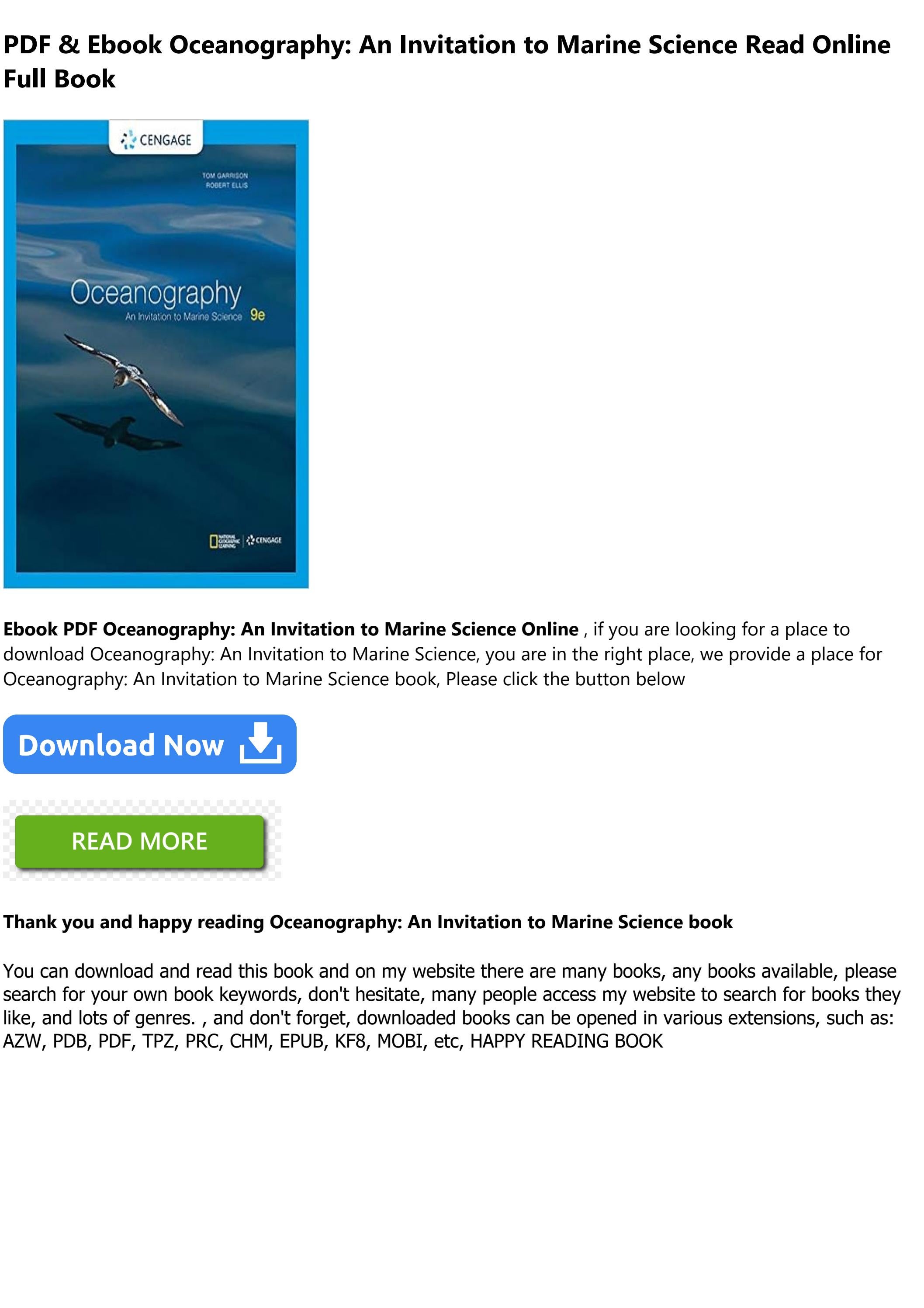 ^DOWNLOAD E.B.O.O.K.# Oceanography: An Invitation to Marine Science - Oceanography An Invitation To Marine Science