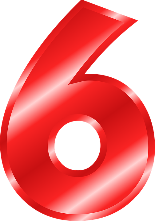 Download Number, 6, Digit. Royalty-Free Vector Graphic - Pixabay - 6 Functies Van De Huid