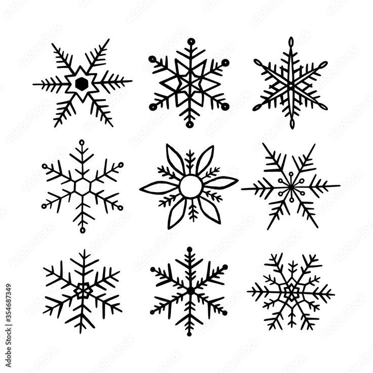 Download Snowflake doodle. Handdrawn snowflakes. Snow flake isolated on - Wanneer Is Nederland Aan De Beurt Songfestival 2023