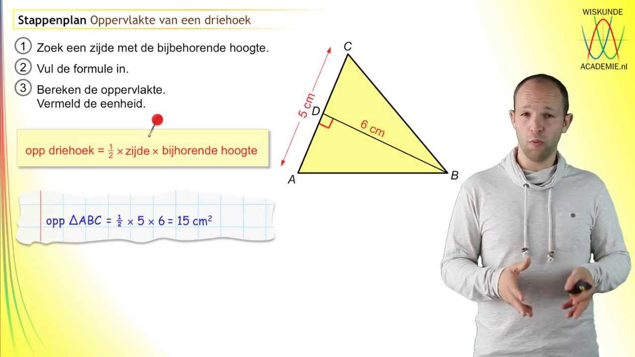 Driehoek - de oppervlakte van een driehoek (stappenplan - Hoe Bereken Je De Oppervlakte Van Een Driehoek