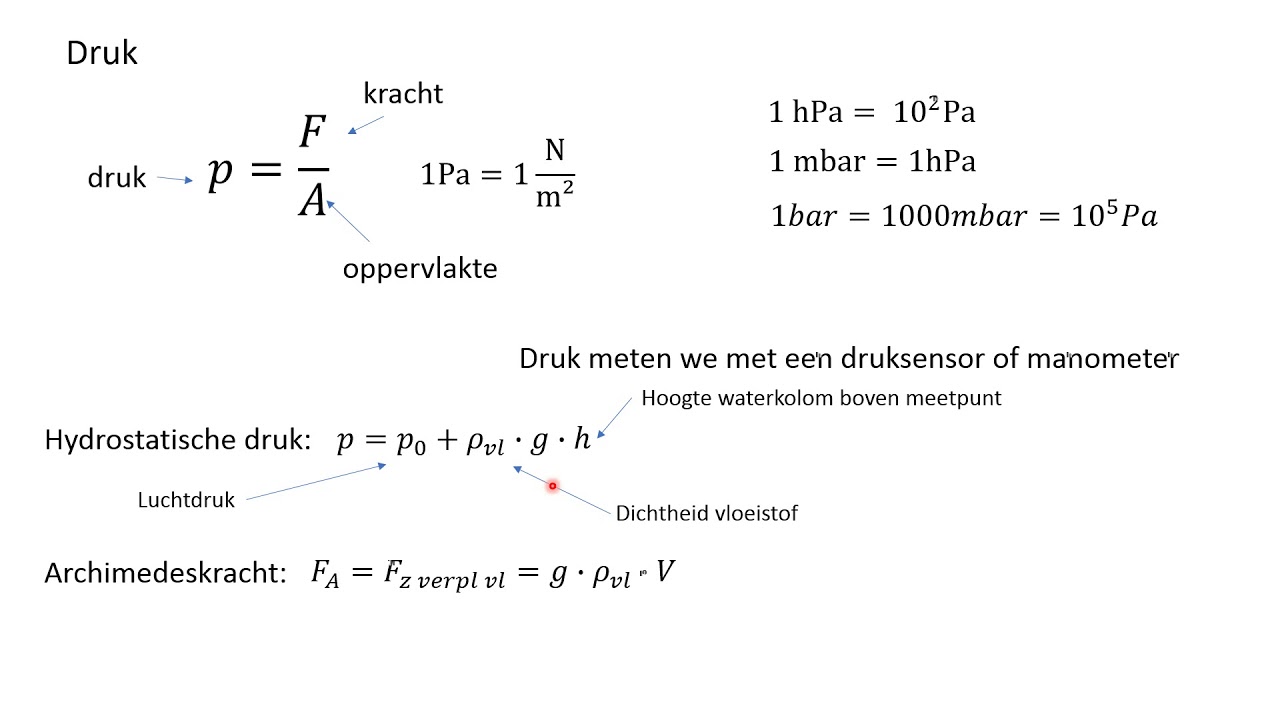 Debiet Berekenen Met Druk En Diameter