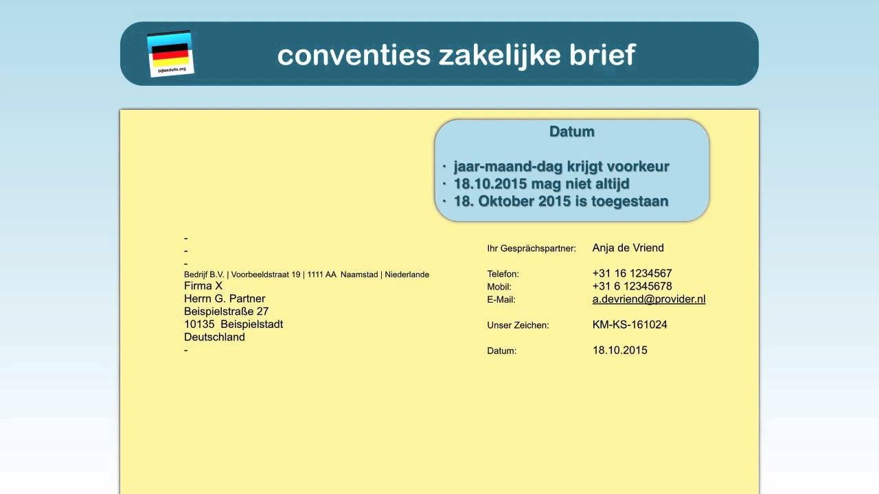 Duits schrijven 5: de zakelijke brief - YouTube - Hoe Schrijf Je Een Klachtenbrief