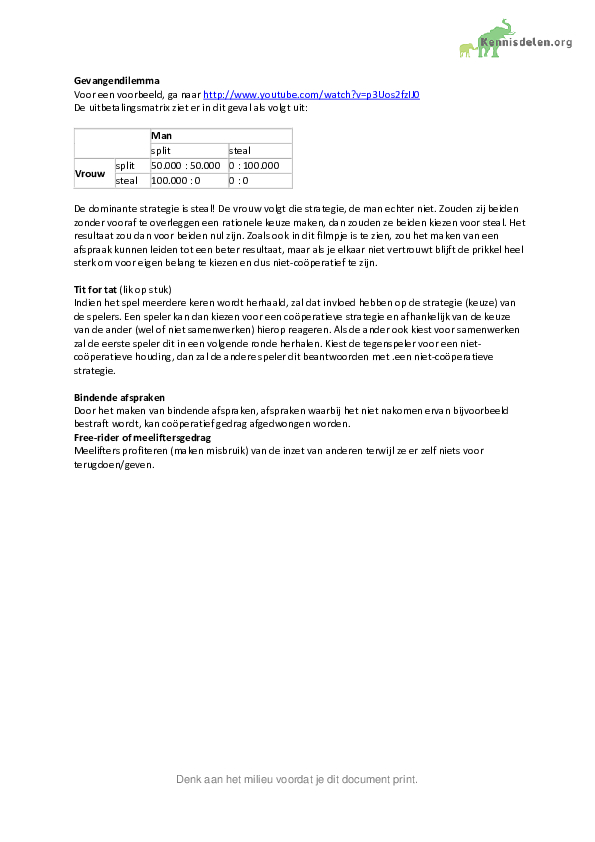 Economie Samenvatting Levensloop - Economie Levensloop Antwoorden Vwo 4