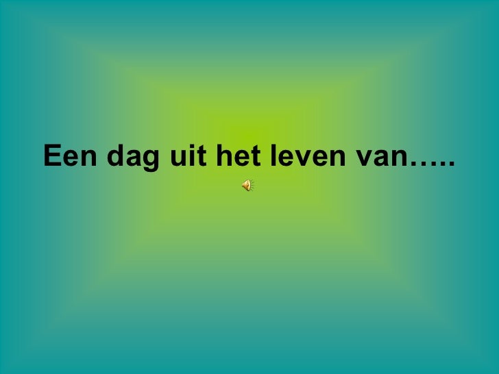 Een Dag Uit Het Leven