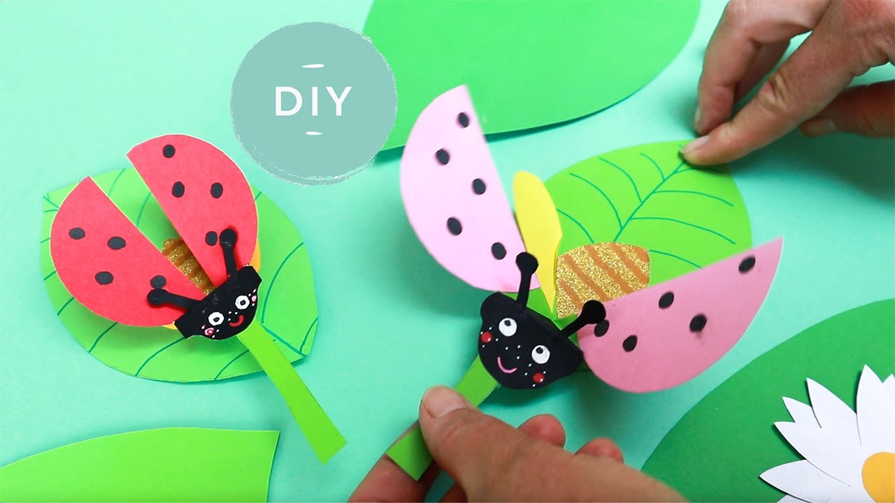 Een echt bewegend lieveheersbeestje knutselen van papier - YouTube - Hoeveel Pootjes Heeft Een Lieveheersbeestje
