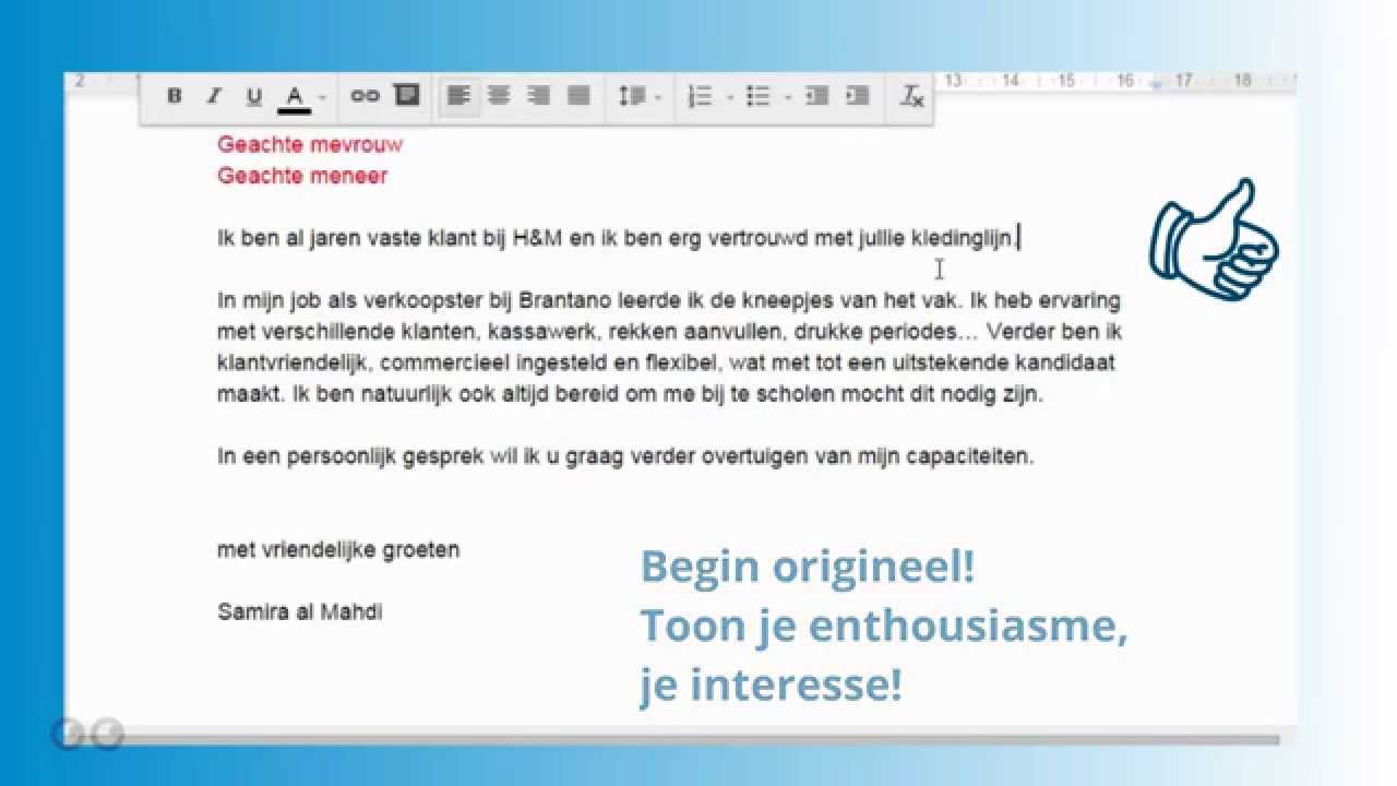 Een goede motivatiebrief - YouTube - Hoe Ziet Een Goede Motivatiebrief Eruit