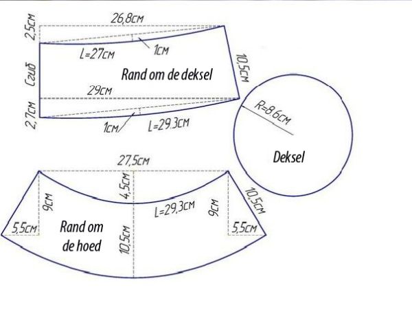Een hoed maken | Hoed knutselen, Hoed haakpatronen, Naaipatronen - Hoedje Maken Van Stof