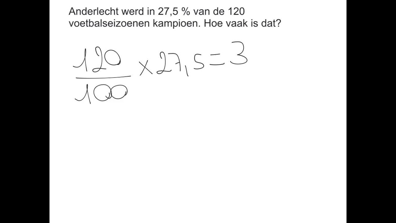 Een percentage van een getal berekenen - YouTube - Percentage Van Een Getal Berekenen
