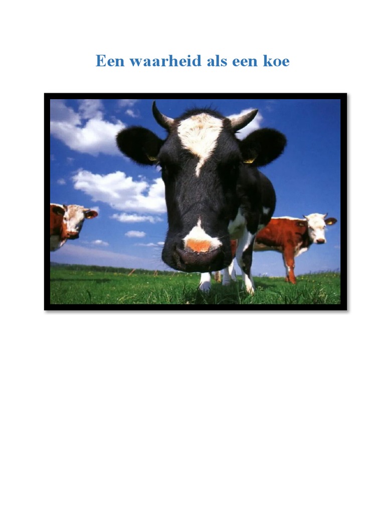 Een Waarheid Als Een Koe | PDF - Waarheid Als Een Koe Betekenis