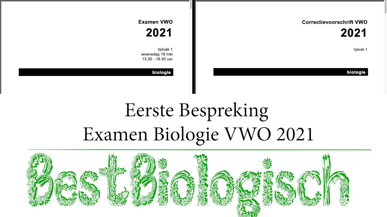 Eerste bespreking biologie examen VWO 2021 - YouTube - Biologie Examen Vwo Per Onderwerp