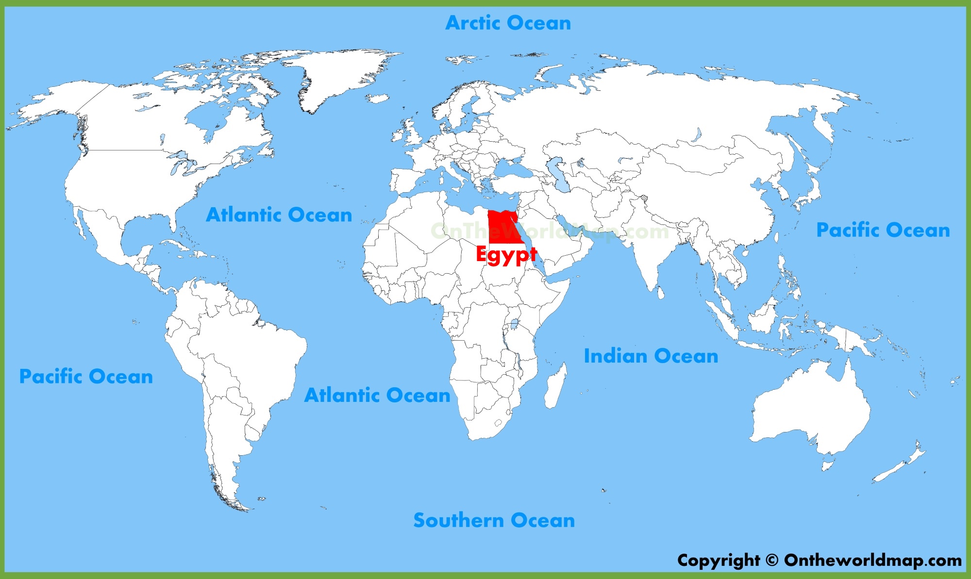 Egypt location on the World Map - Ontheworldmap.com - Waar Ligt Egypte Op De Wereldkaart