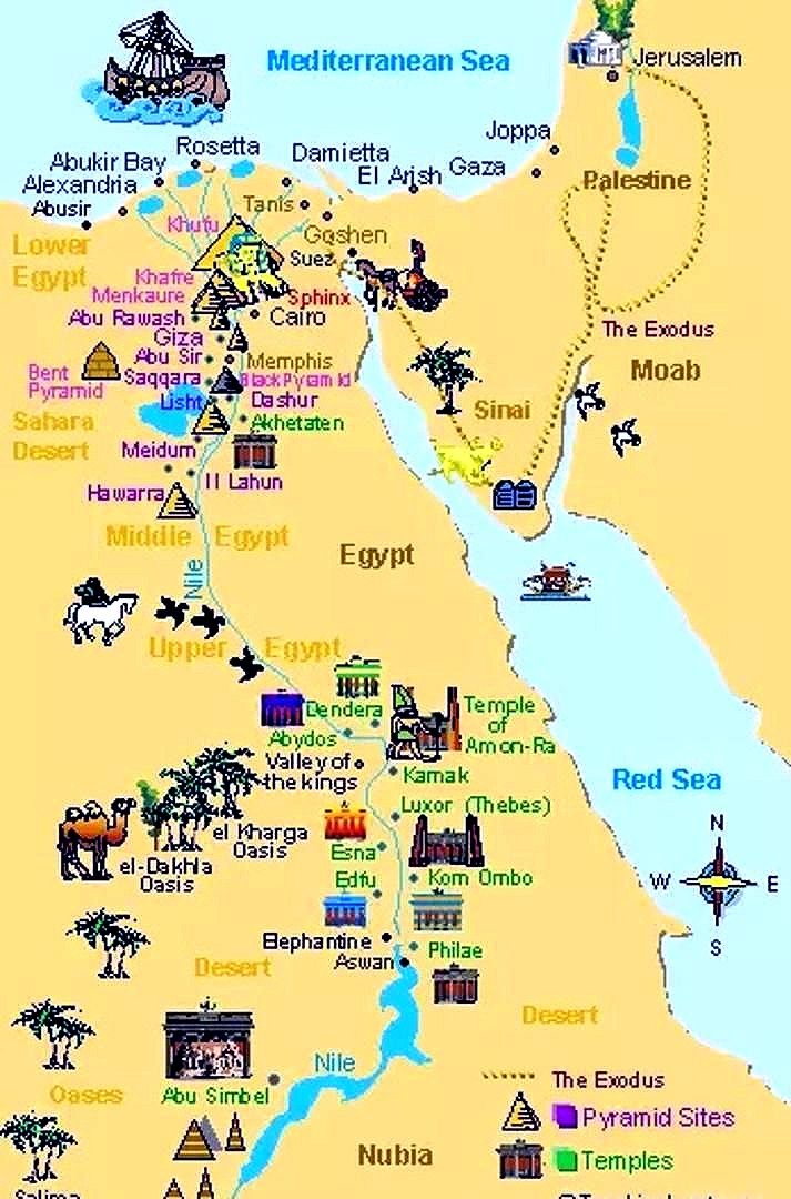 Egypte naar Nubia | Ancient egypt map, Egypt map, Egypt - Kaart Van Het Oude Egypte