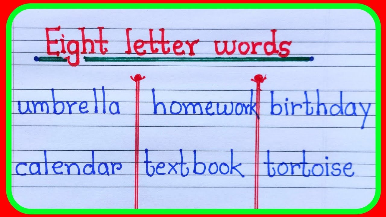 eight letter words |8 letter words in English |8 letter words |eight - Kom Je Makkelijker In Dan Uit 8 Letters