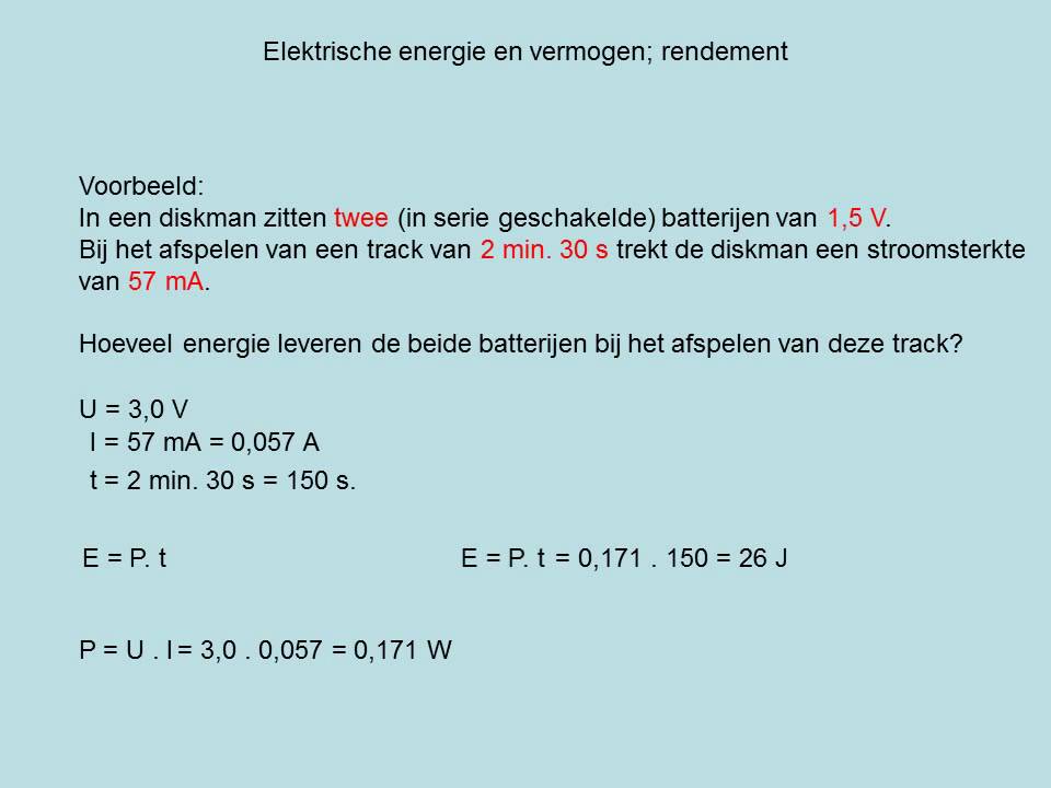 Elektrische energie en vermogen; rendement (havo) - YouTube - Hoe Bereken Je Werkelijk Rendement Box 3