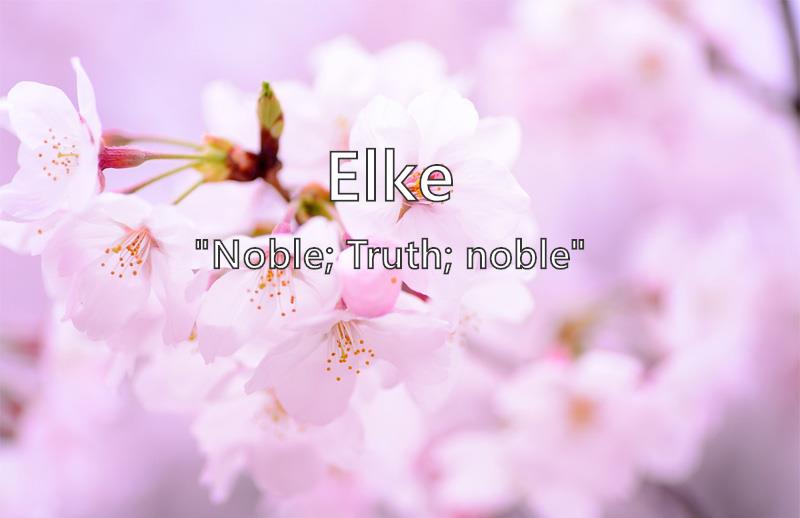 Elke - What does the girl name Elke mean? (Name Image) - Elke Dag Een Druppel Gif