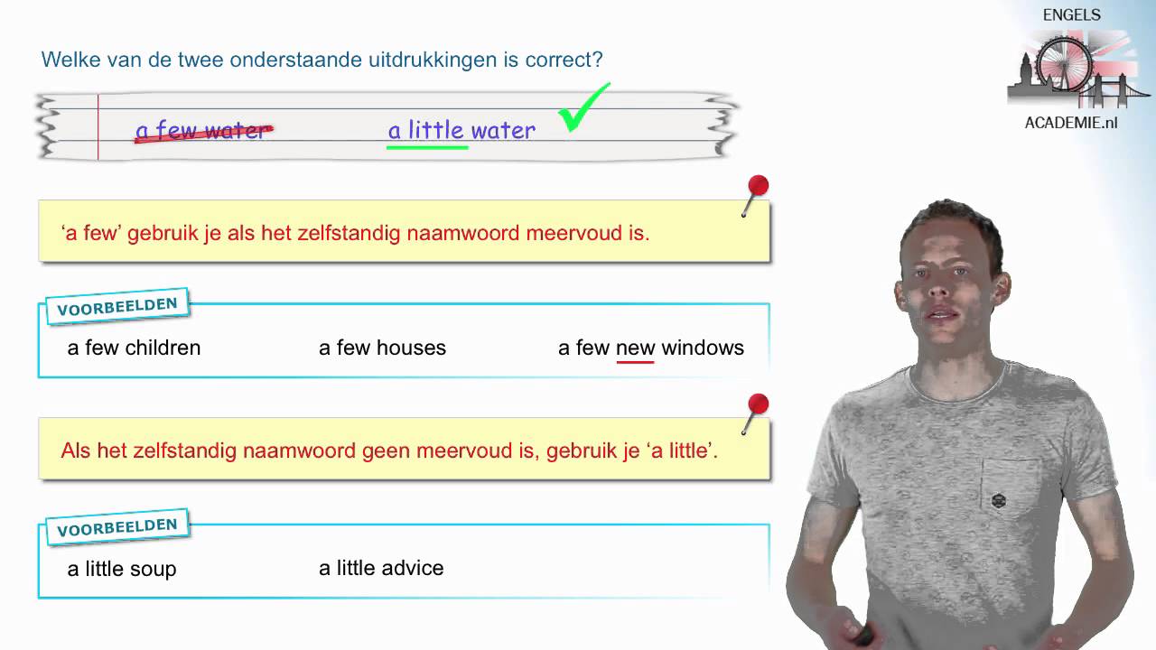 Engels - A few - a little - a bit of - EngelsAcademie.nl - YouTube - Wanneer A Of An Engels