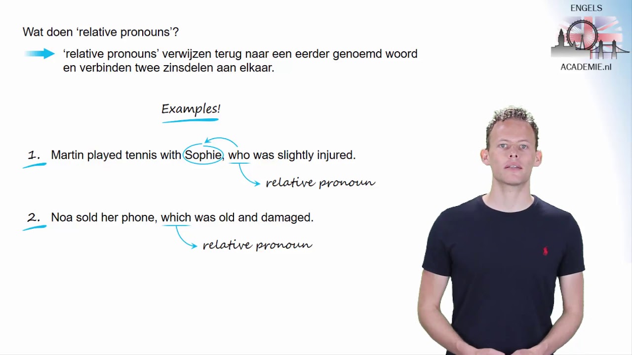 Engels - betrekkelijke voornaamwoorden - relative pronouns - Wat Is Een Betrekkelijk Voornaamwoord