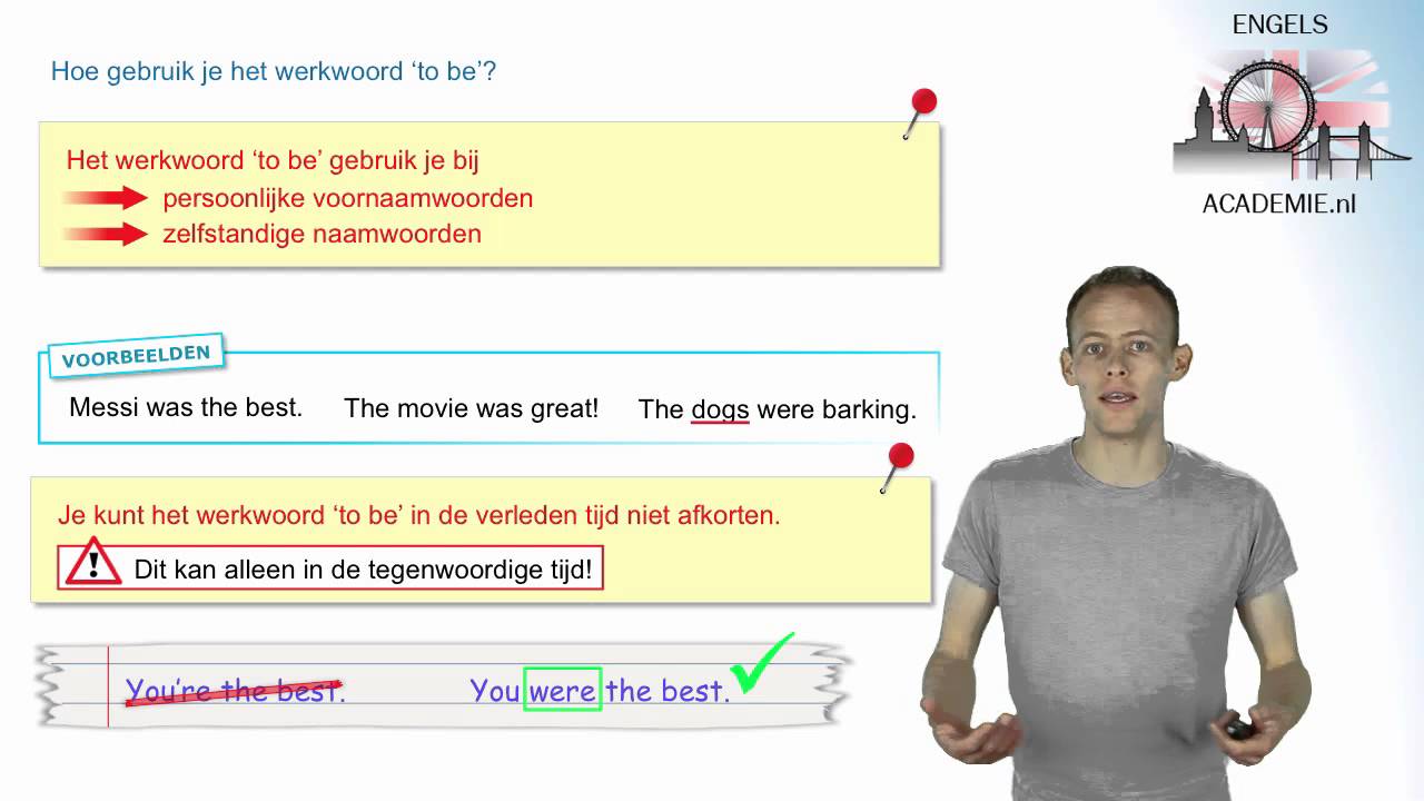 Engels - To be verleden tijd - EngelsAcademie.nl - YouTube - Wat Is Onvoltooid Tegenwoordige Tijd