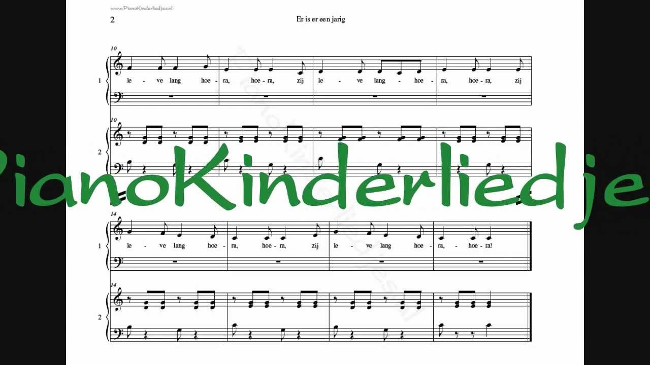 Er is er een jarig - piano vierhandig - YouTube - Liedje Er Is Er Een Jarig
