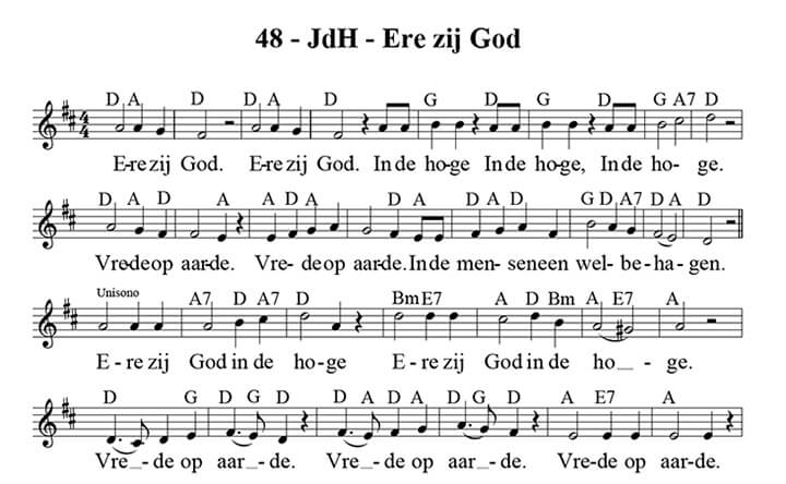 Ere Zij God In De Hoge