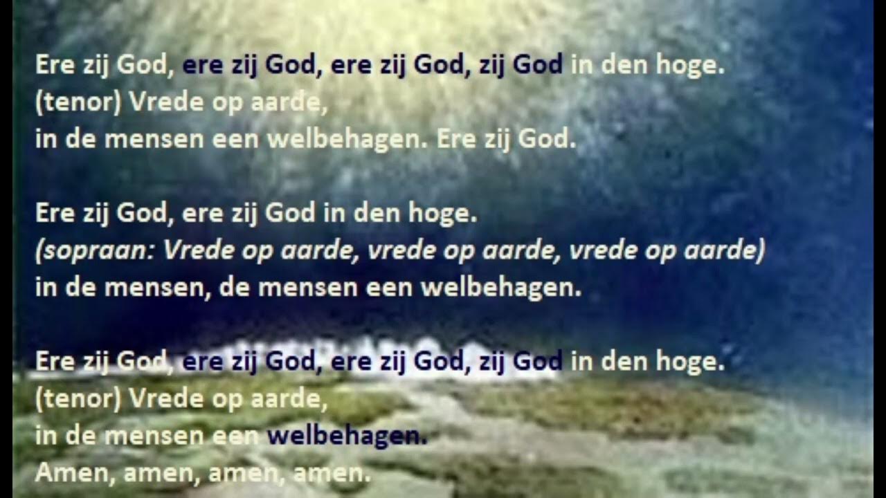 Ere Zij God (tegenstem tenor en grotendeels sopraan) - YouTube - Volgens Welke Leer Is Genot Het Hoogste Goed