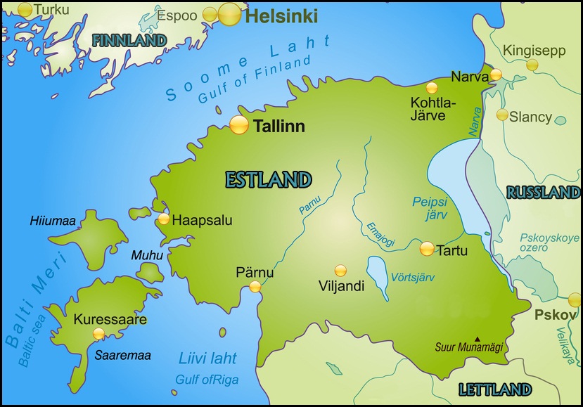 Estland Hauptstadt Karte - Waar Ligt Estland Op De Kaart