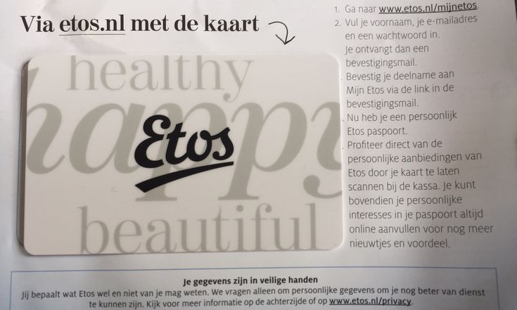 Www Etos Nl Kaart Activeren