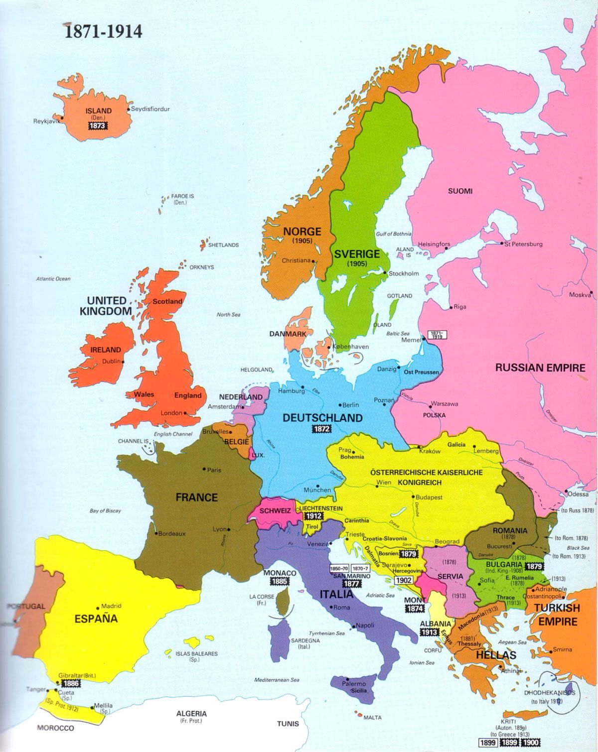 Kaart Van Europa Met Namen Van Landen