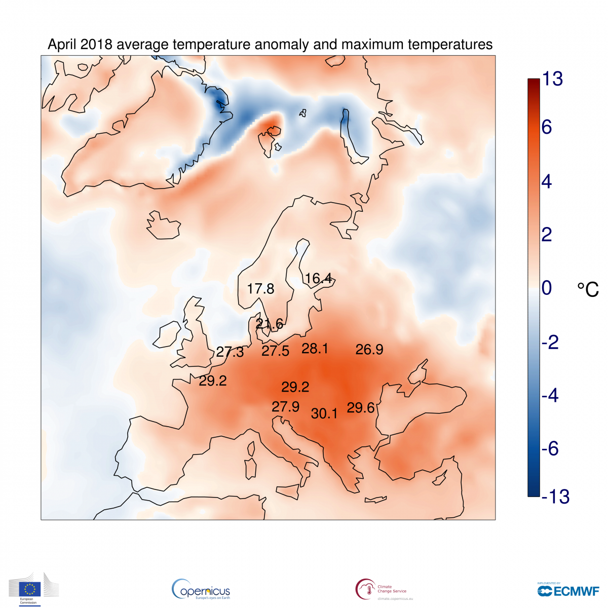 Waar Warm In April Europa