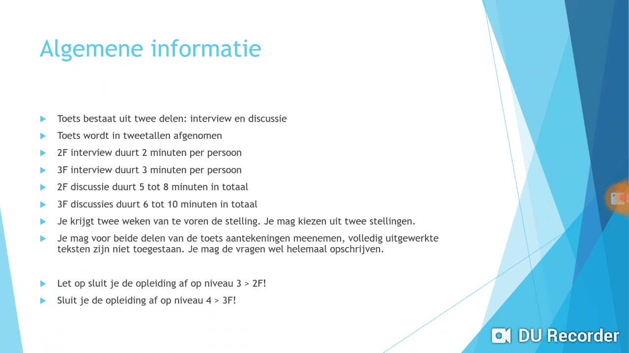 Examen gesprekken voeren 2F en 3F - YouTube - Hoe Lang Duurt Een Examen
