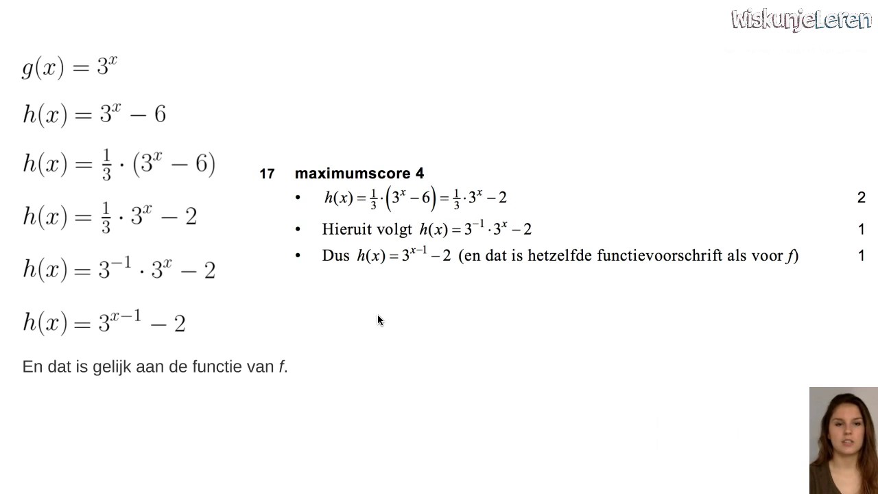 Examen havo B: Exponentieel verband - Wiskunjeleren - YouTube - Welke Hoofdstukken Wiskunde A Examen Havo